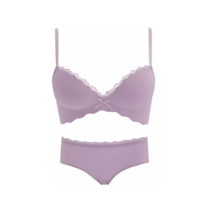 Seamless Push-Up Wireless Bra Set for Small Bust
