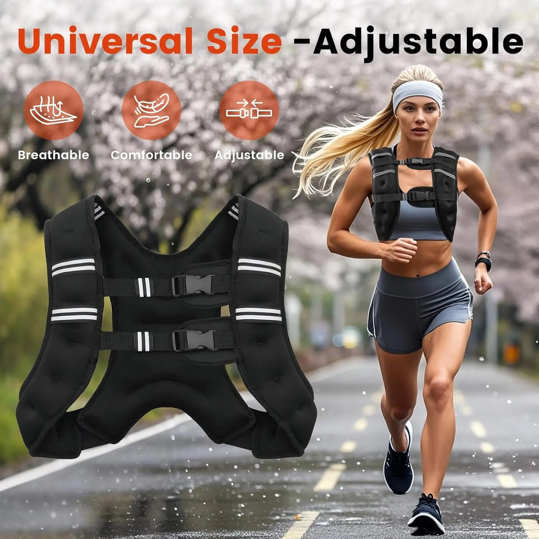 Weighted Vest with Reflective Stripes