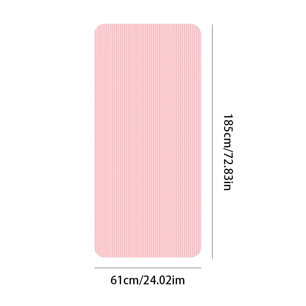 Yoga Mat Non Slip Exercise Mat Thick Solid Color Fitness Mat Yoga Workout Mat Multi-Function for Home Gym