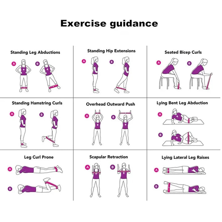 Resistance Bands Set 5–30LB – Yoga &amp; Pilates Bands for Women &amp; Men