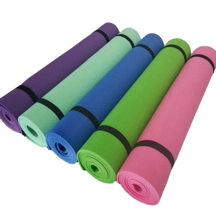 Anti-Slip Sports Fitness Yoga Mat – 3MM–6MM EVA Foam (Multi-Color)