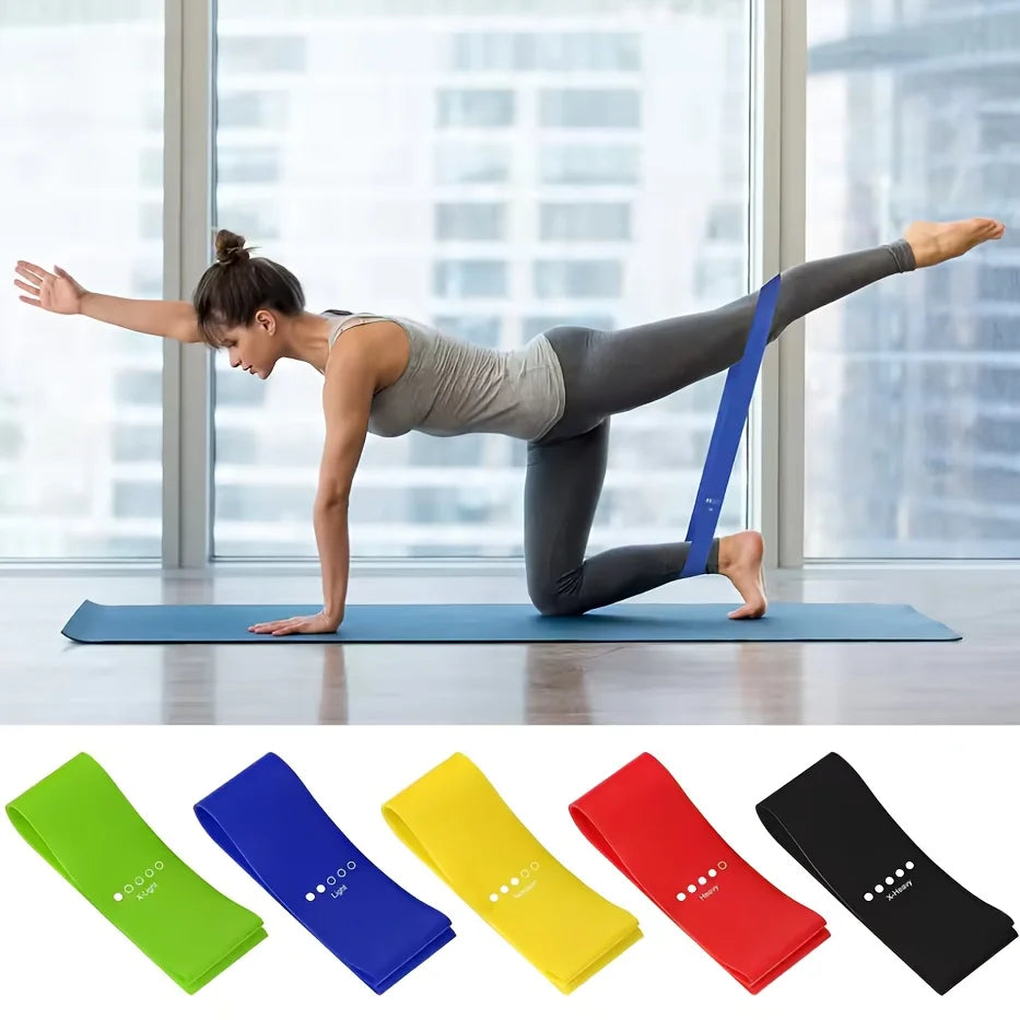 Resistance Bands 5 Levels 10–40LB – Yoga, Pilates &amp; Strength Training