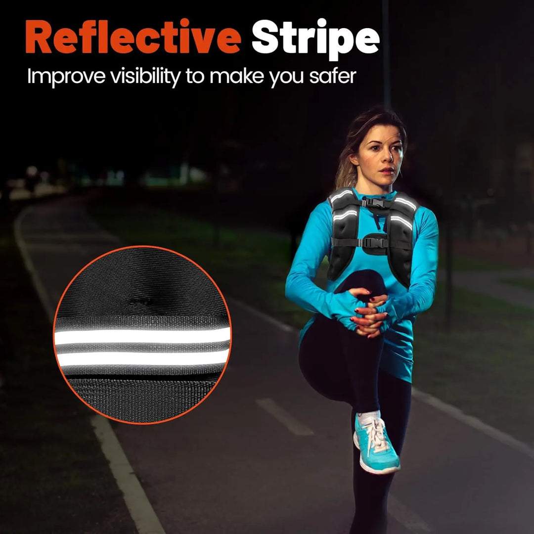 Weighted Vest with Reflective Stripes