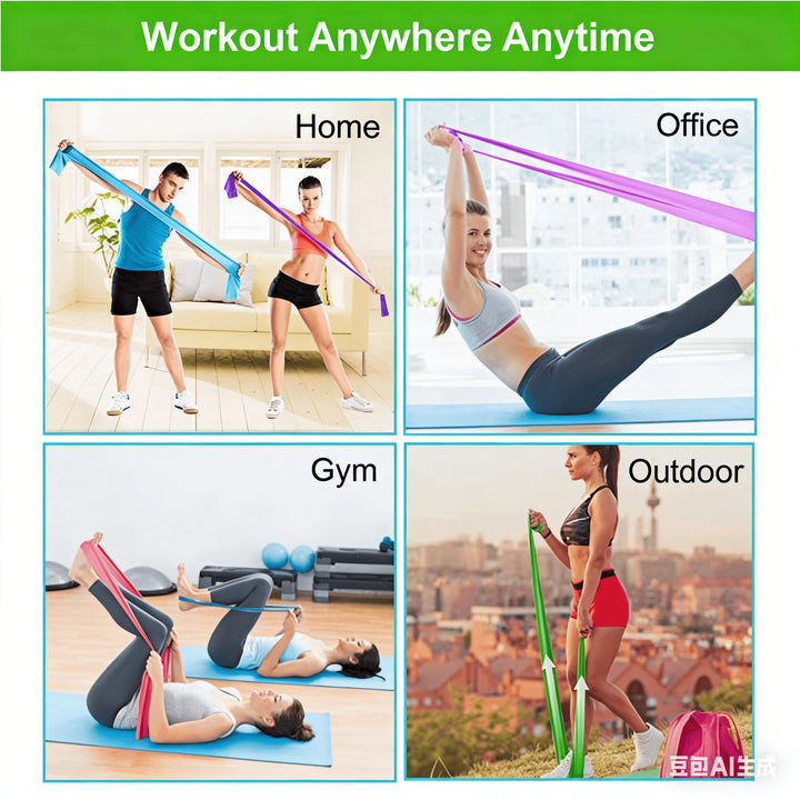 Portable Yoga &amp; Pilates Hip Circle Resistance Band – Latex Fitness Belt