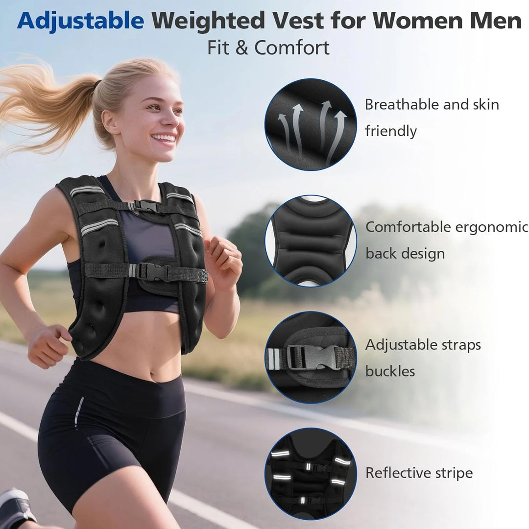 Weighted Vest with Reflective Stripes