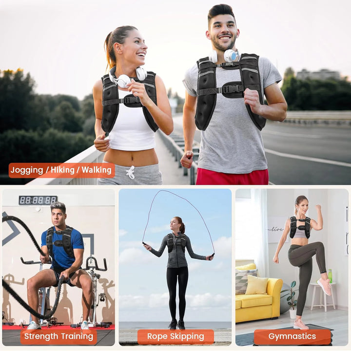 Weighted Vest with Reflective Stripes