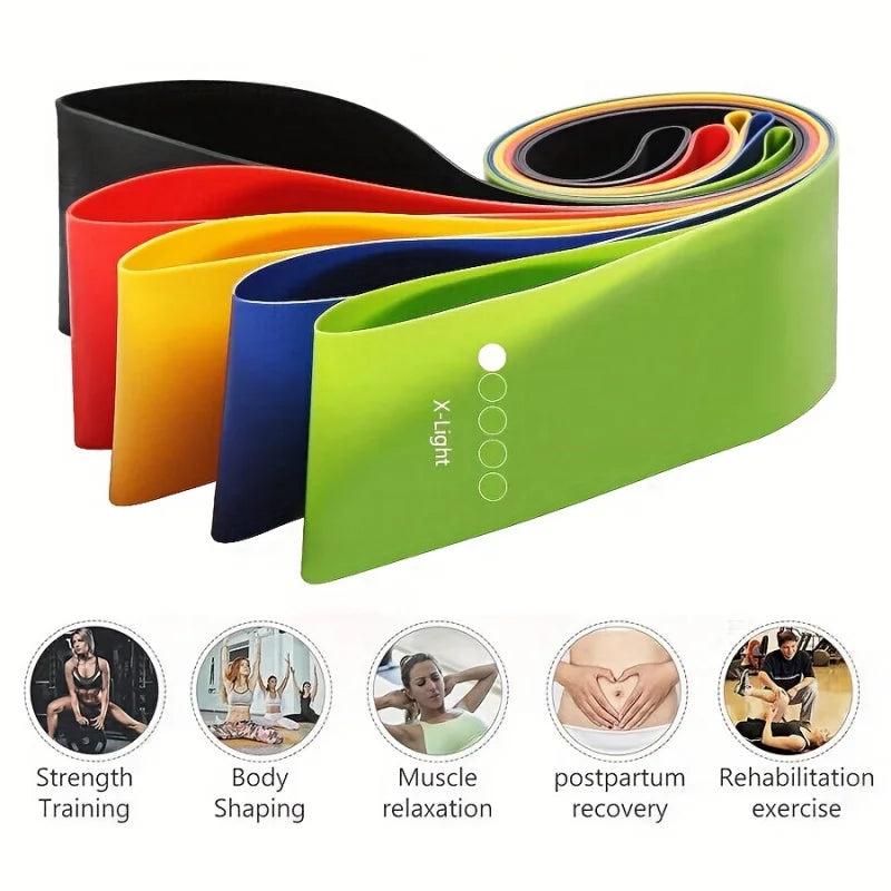 Resistance Bands 5 Levels 10–40LB – Yoga, Pilates &amp; Strength Training